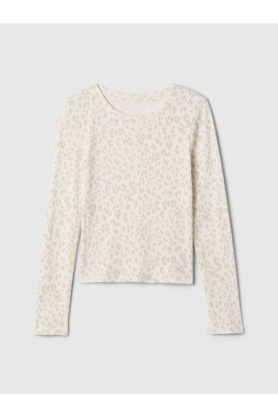 GAP Kız Çocuk Kırık Beyaz Fitilli Kazak