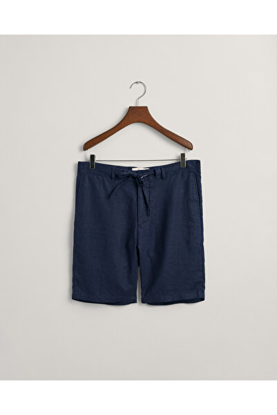 Gant Erkek Lacivert Relaxed Fit Keten Şort