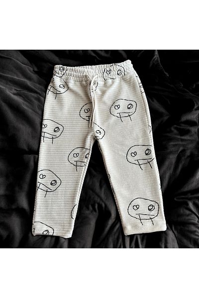DİVİSTA Unisex Children's Ecru Elastic Waist Trousers