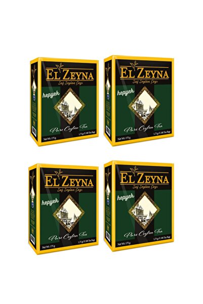 El Zeyna كيس شاي سيلاني 100 × 4 عبوات