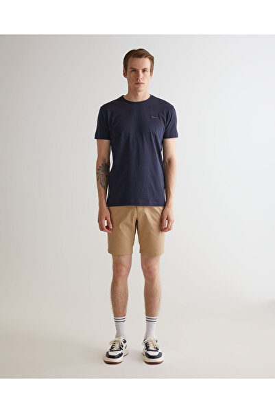 Gant Erkek Lacivert Slim Fit Bisiklet Yaka T-shirt