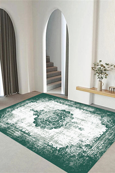 Viyana Home Dijital Kaymaz Taban Klasik Desen Yıkanabilir Yolluk Mutfak Salon...