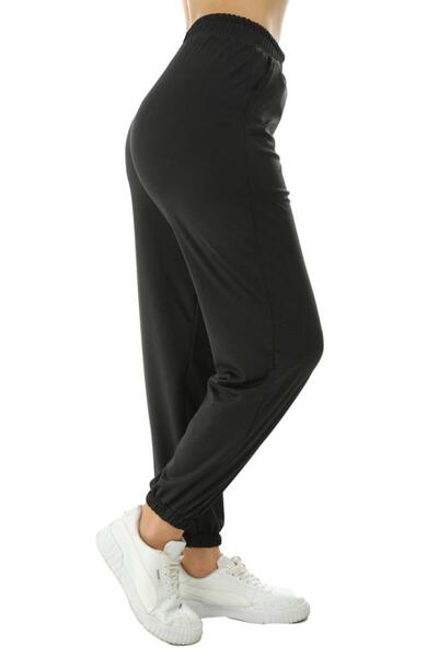 Almila Micro Fabric Women's Trousers with Elastic Waist and Leg Legs 5047