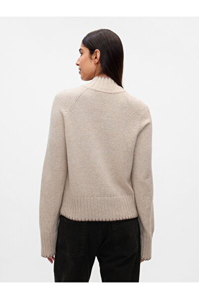 GAP Kadın Bej CashSoft Balıkçı Yaka Kazak