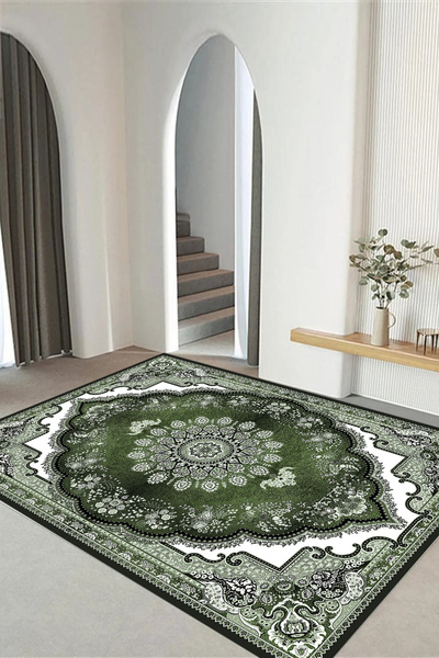 Viyana Home Dijital Kaymaz Taban Klasik Model Yıkanabilir Yolluk Mutfak Salon...