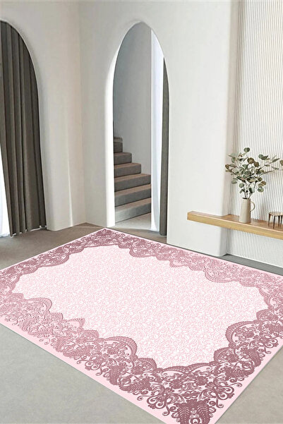 Viyana Home Dijital Kaymaz Taban Klasik Vektörel Model Yıkanabilir Yolluk Mut...