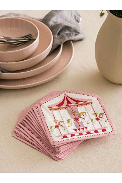 LC Waikiki LCW HOME Pembe Baskılı Peçete 20'li