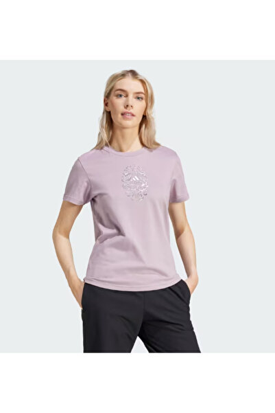 adidas تي شيرت بطبعة معدنية من W Matalic Tee Prlofi In6449