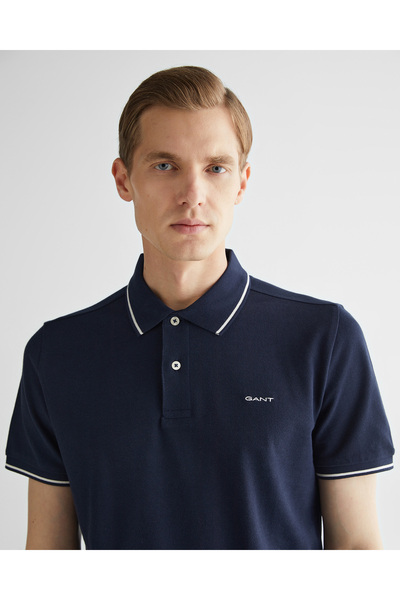 Gant Erkek Lacivert Regular Fit Polo
