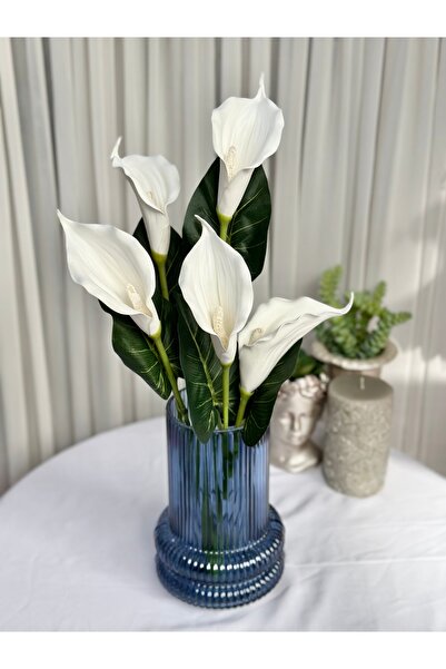 Paparti 60cm 5 li Büyük Gala Çiçeği Solmayan Lüks Vazo Çiçeği