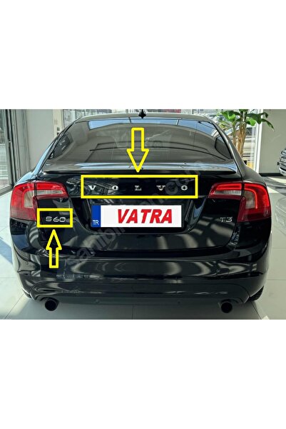 EDEXPORT S60 1.5 T3 Premium 2015-2018 Uyumlu S60 ve VOLVO Bagaj Yazısı Seti