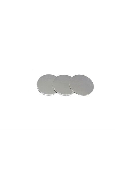 Pastaland Pie Wipes / Pie Coasters Silver Flat Edge Thick Round 24 Cm 10 Pieces