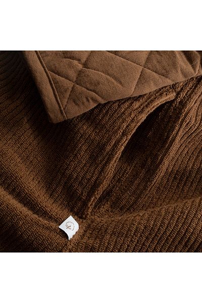 Ecocotton Halat de baie pentru bărbați Hüma, 100% bumbac, maro matlasat