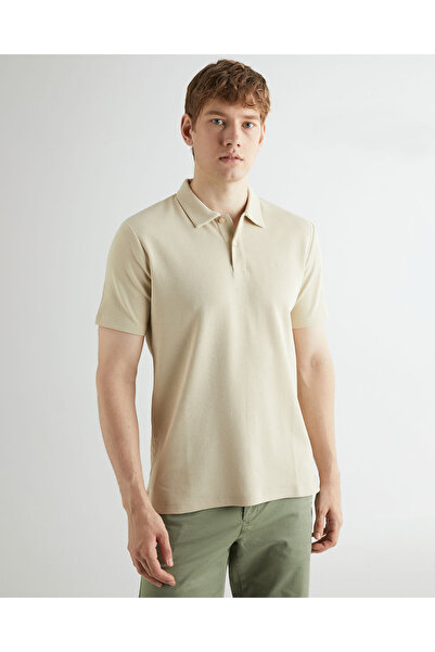 Gant Erkek Bej Regular Fit Dokulu Polo