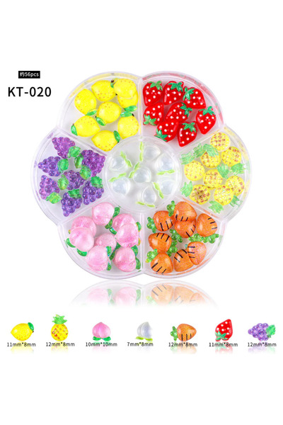 Venalisa Protez Tırnak Nail Art Süslemeleri Meyve Figürler Tırnak Charm KT-020