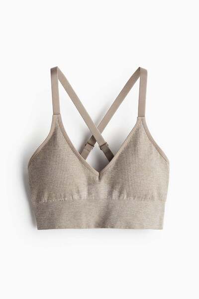 H&M حمالة صدر رياضية بدون درزات ودعم متوسط