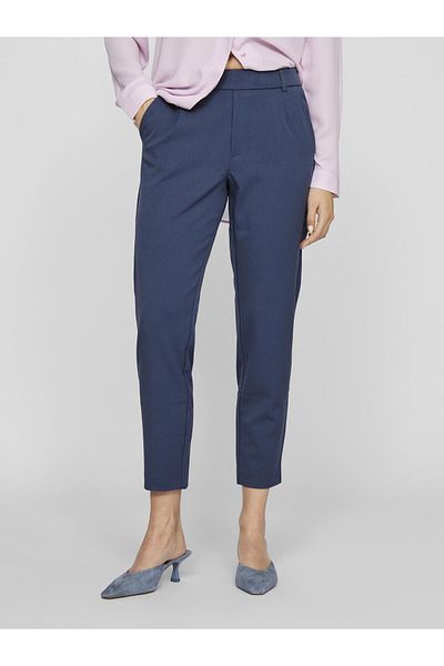VILA Hose mit hoher Taille und schmaler Passform