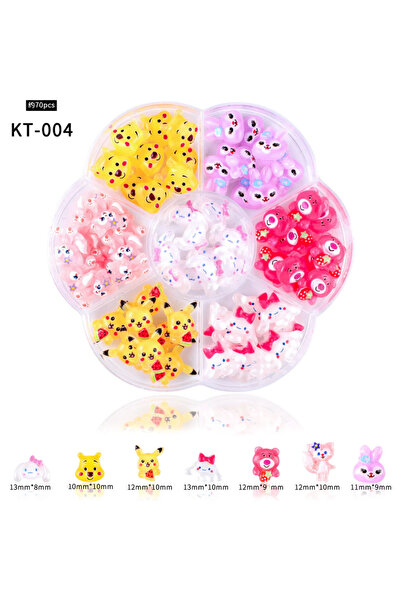 Venalisa Protez Tırnak Nail Art Süslemeleri Figürler Tırnak Charm KT-004