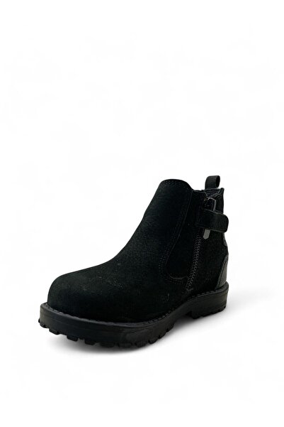 Tuğba Ortopedi 115 Ortopedik % 100 Hakiki Deri Unisex Bebek Siyah Nubuk Bot