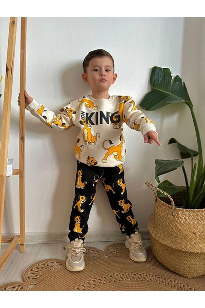 MİNİKO KİDS Анцуг за момче от Цар Лъв Модел 3 с повдигната прежда