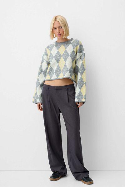 Bershka Low-rise baggy trousers