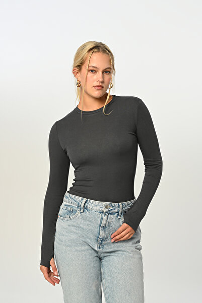 Lorenzo KADIN PARMAK GEÇİRMELİ YUMUŞAK DOKULU BODY