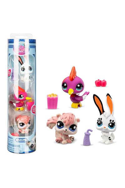 Sunman Littlest Pet Shop Mini's 3 Piece Figure Set - Rabbit, Woodpecker, Squirrel S2 S 00000621