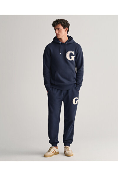 Gant Erkek Lacivert Regular Fit Logolu Eşofman Altı