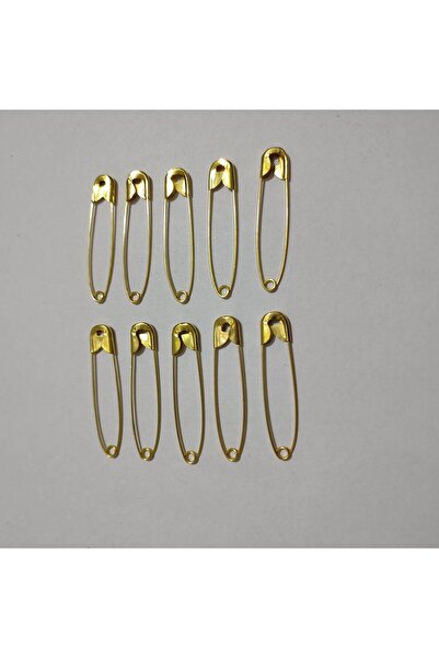 hagiki HAGİKİ (10 ADETLİ) 4,5CM UZUNLUĞUNDA NO 3 SARI ÇENGELLİ İĞNE,GOLD RENK...