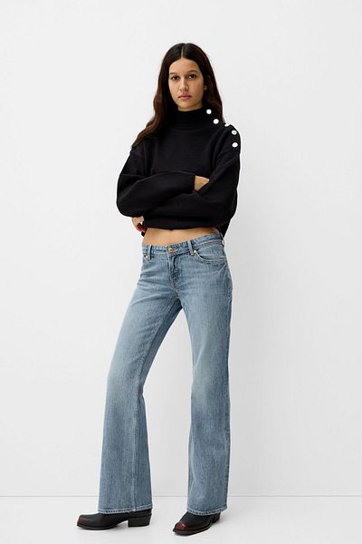 Bershka Low waist boot-cut jeans