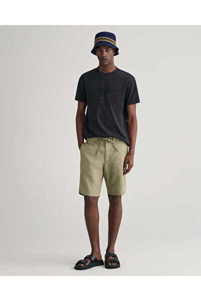 Gant Erkek Yeşil Relaxed Fit Keten Şort