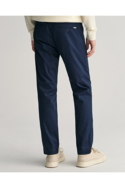 Gant Men's Navy Blue Slim Fit Trousers