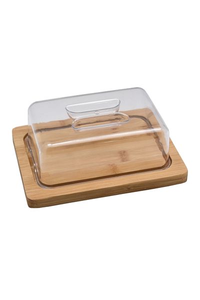 Bien Servi Rectangular Bamboo Cheese Dome with Acrylic Lid G18-G043