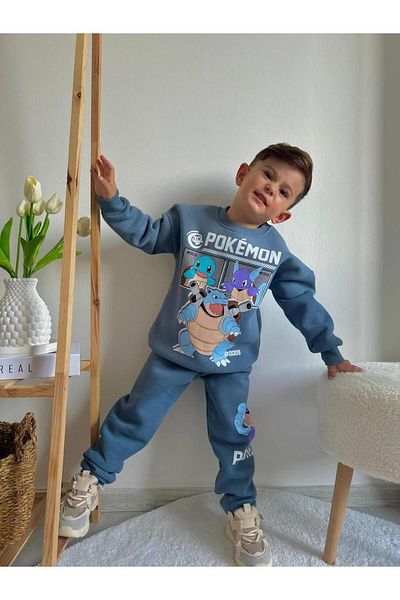 MİNİKO KİDS Set de trening pentru băieți Pokemon Model 3 Thread Raster