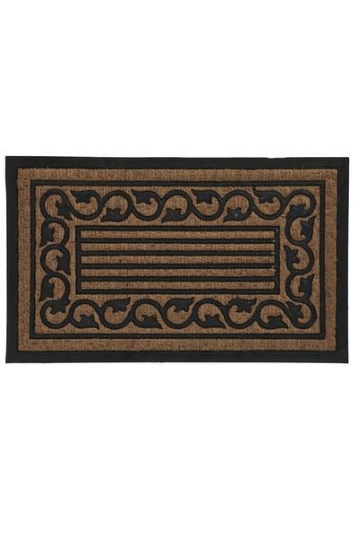 HONEYBEE Rectangular Shaped Rubber and Coir Door Mat 45 x 75cm