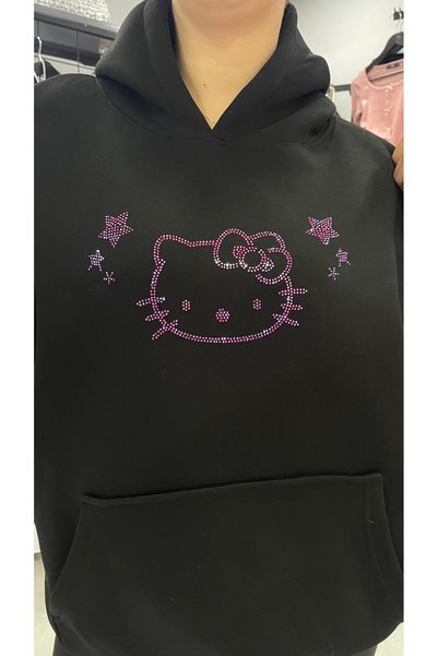 Crystall2m Crystalline Pink Hello Kitty Hoodie