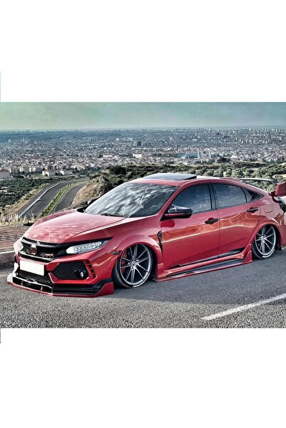 OMGARAGE Honda Civic Fc5 Ön Lip Custom Ön Lip Plastik Parlak Siyah