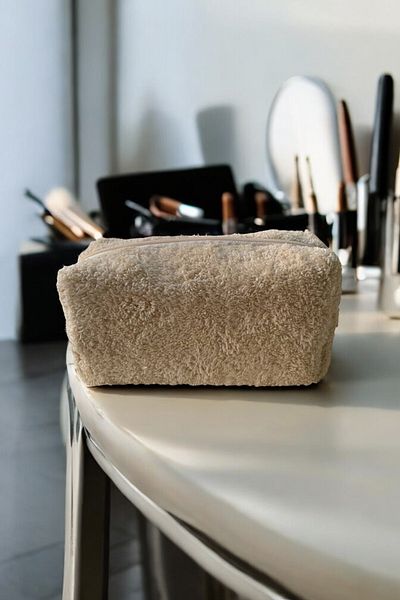 Çöllü Tekstil Fur Plush Makeup Organizer Bag - Makeup Bag