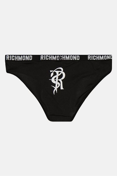 John Richmond ملابس داخلية نسائية بشعار العلامة التجارية، باللون الأسود
