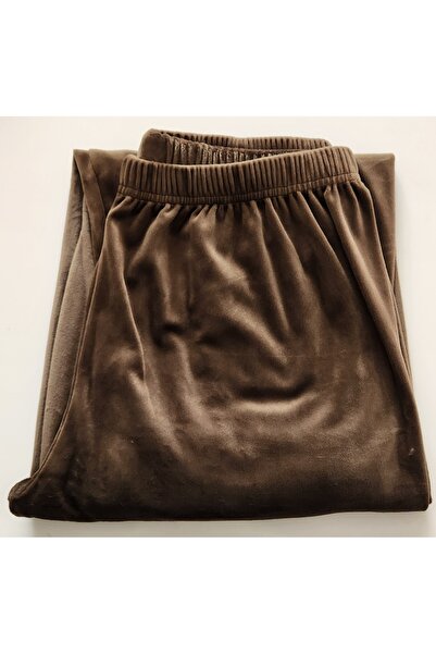 GOOD NİGHT Mom Size Velvet Long Sleeve Pajamas Set 255-3