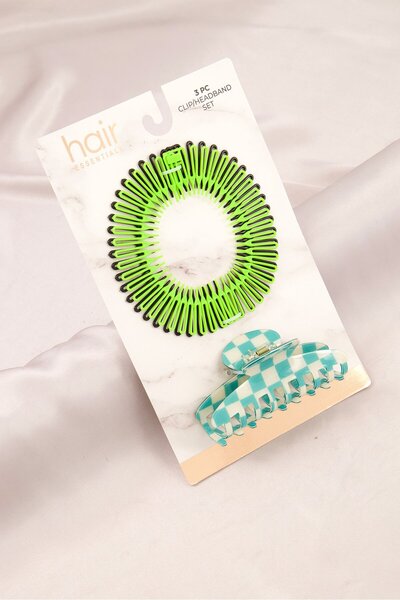 Orly Fashion Accessories طقم مكون من 3 قطع من مشبك الشعر وربطة الرأس للنساء، ...