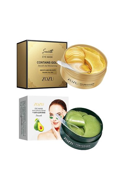 ZOZU ® Gold Hyaluronic Acid Anti-Wrinkle and Avocado Extract Mask Set of 2