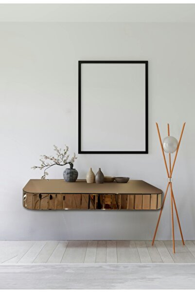 ERGLASS CAM 95X15CM AYNA KAPLI DRESUAR RAF Çekmeceli Duvara Monte Dresuar hol antre