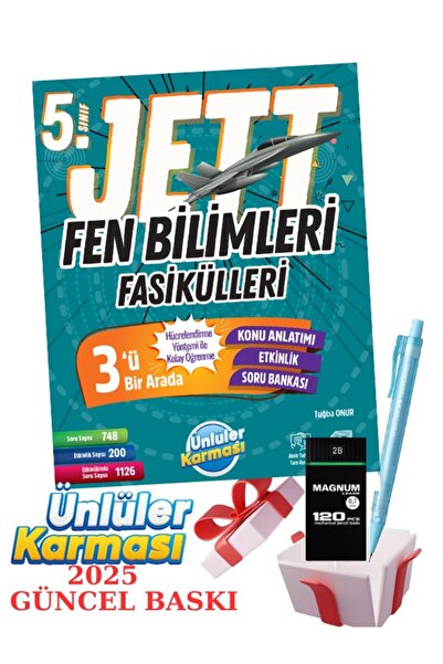 Ünlüler Karması 5. Sınıf Jett Fen Bilimleri Fasikülleri + Faber Eğitim Seti