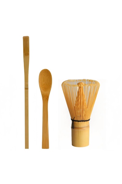 Karadeniz Matcha Bambu Whisk Bambu Scoop Çayı İçin El Yapımı 3 Parça Bambu Karıştırıcı, Geleneksel Kaşık & Bambu