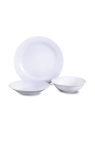 Bien Servi 12-Piece Durable and Elegant Design Porcelain Dinner Set