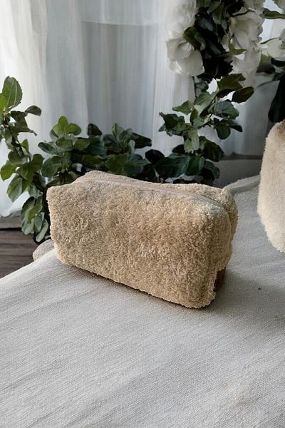 Çöllü Tekstil Fur Plush Makeup Organizer Bag - Makeup Bag