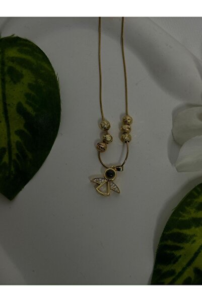 LOVELYSTORE Steel Necklace with Angel with What I Love You with Every Lingues