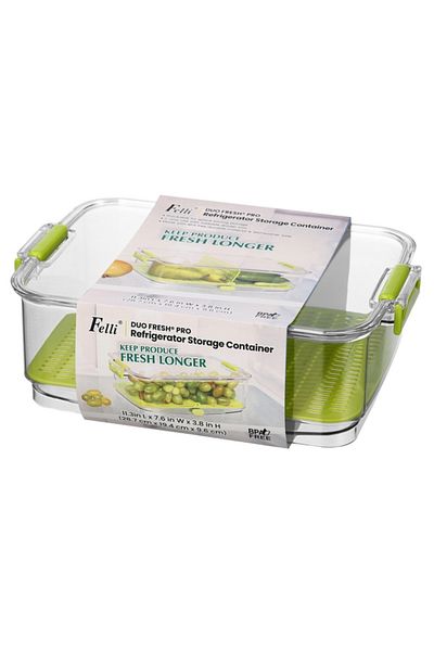 Felli Duo Fresh BPA-Free Refrigerator Storage Container 2.7 Liter