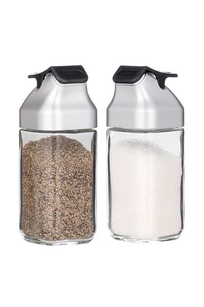 Elemental Kitchen 6-Piece Seasoning Spice Shaker Jar Set with Rack 80ml
